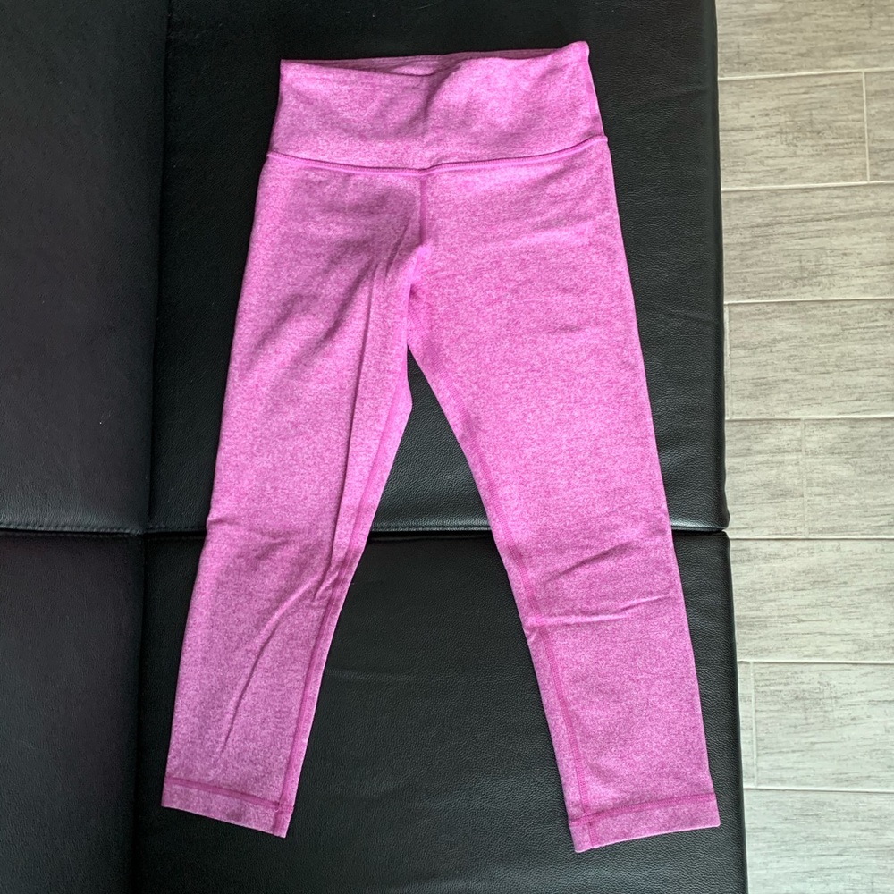 Lululemon Wunder Under Crop Heathered Ultraviolet